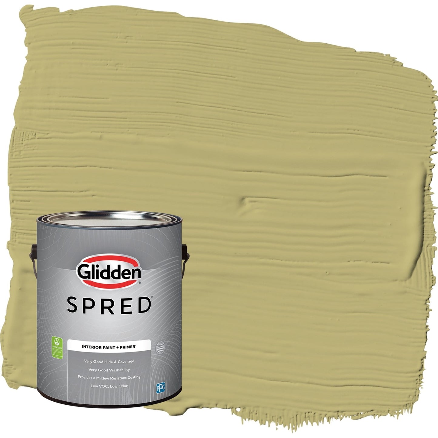 Glidden Spred Gracious Glow / Green, Flat Interior Paint with Primer, 1 Gallon
