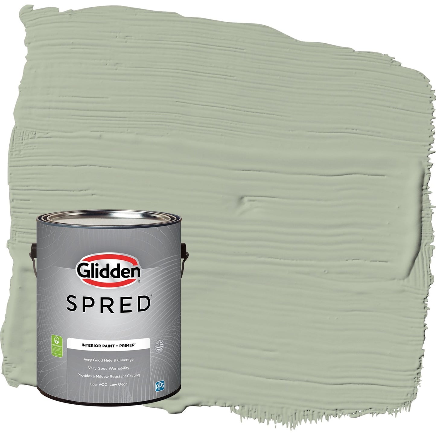 Glidden Spred Light Sage / Green, Flat Interior Paint with Primer, 1 Gallon