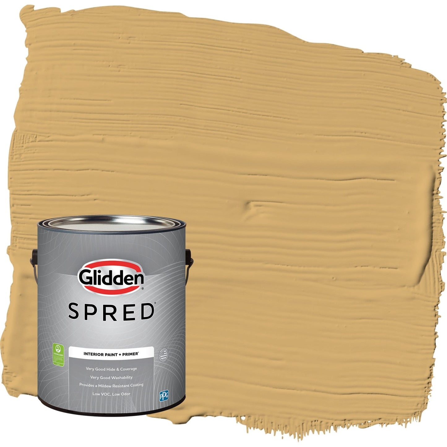 Glidden Spred More Maple / Yellow, Eggshell Interior Paint with Primer, 1 Gallon