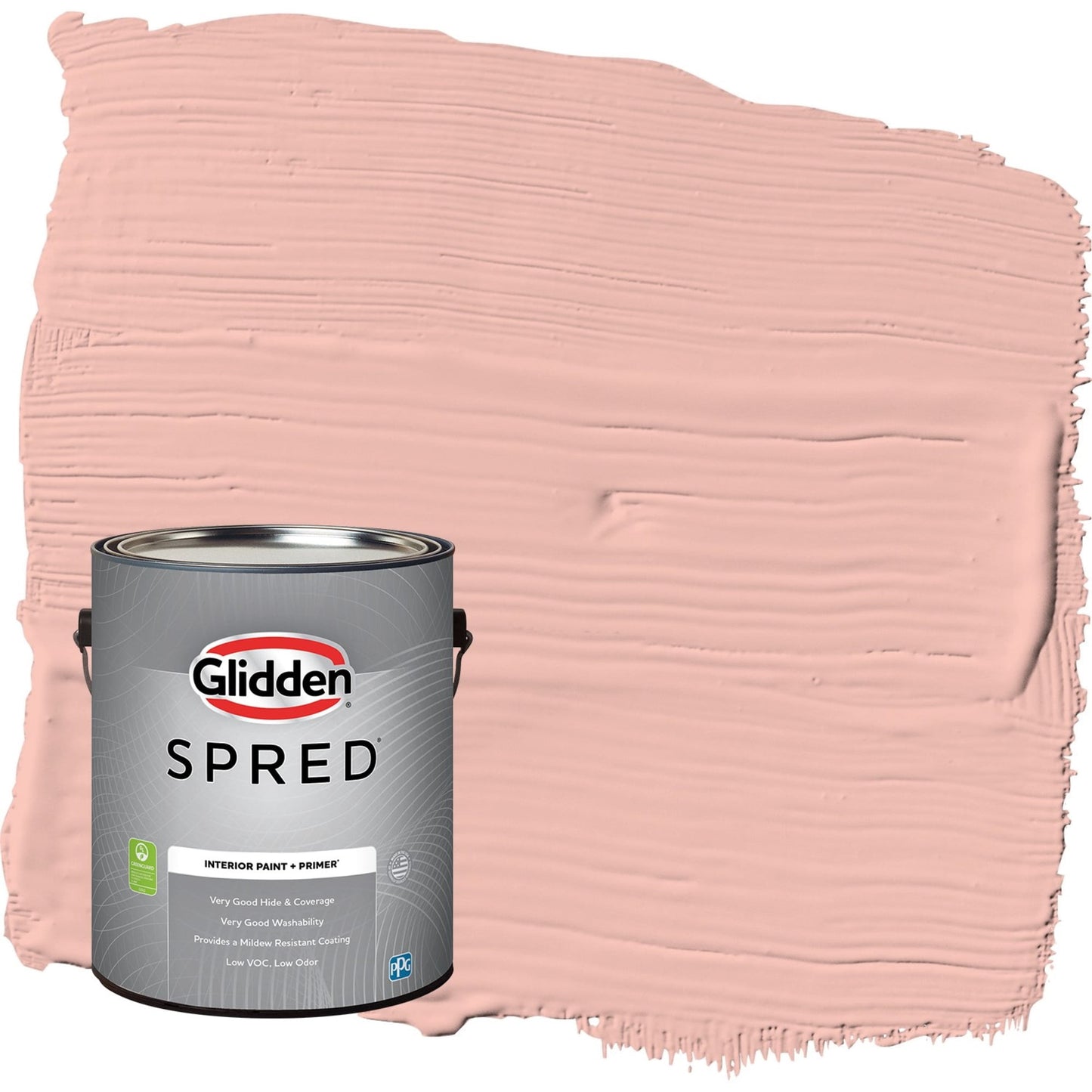 Glidden Spred Peach Beige / Red, Flat Interior Paint with Primer, 1 Gallon