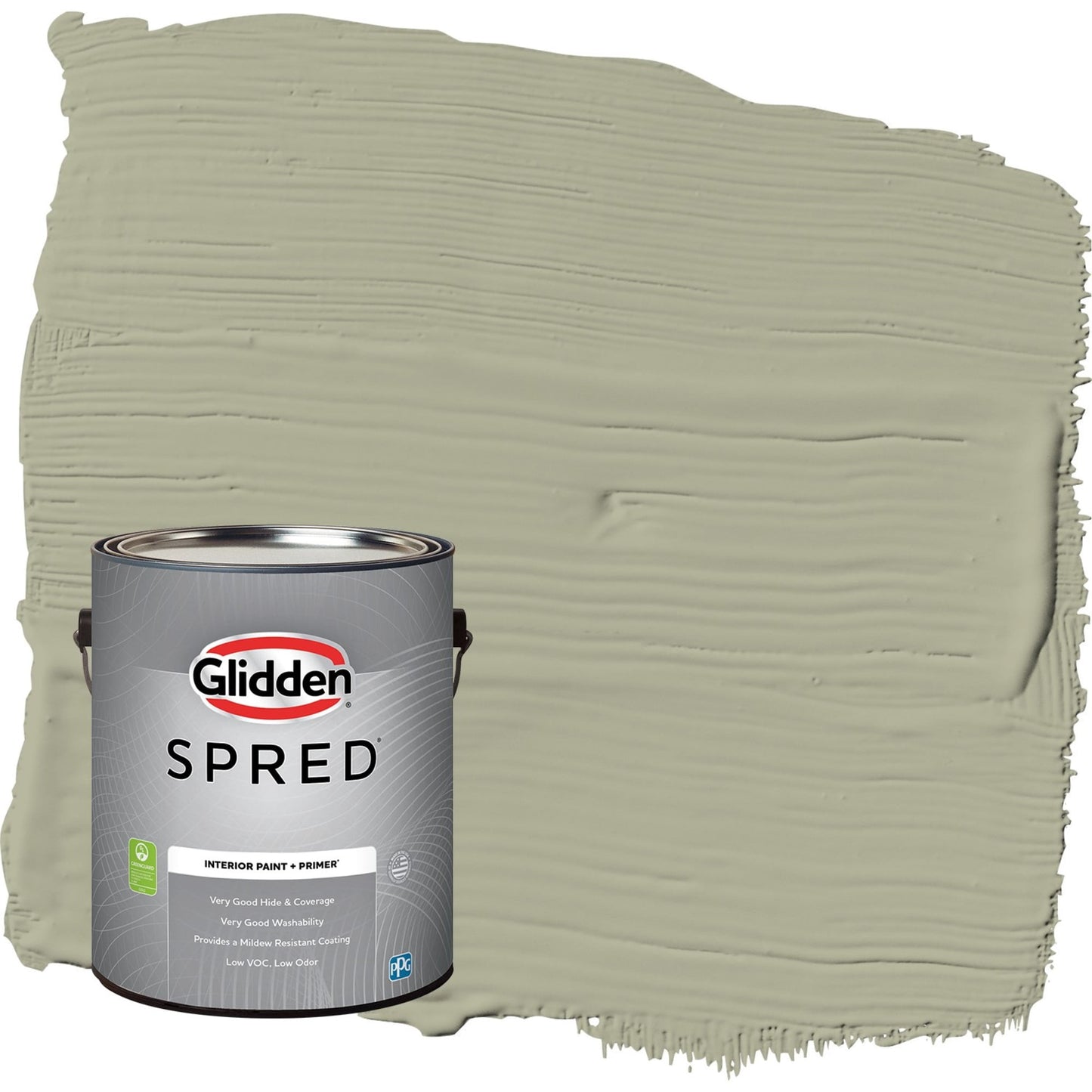 Glidden Spred Photo Gray / Green, Semi-Gloss Interior Paint with Primer, 1 Gallon