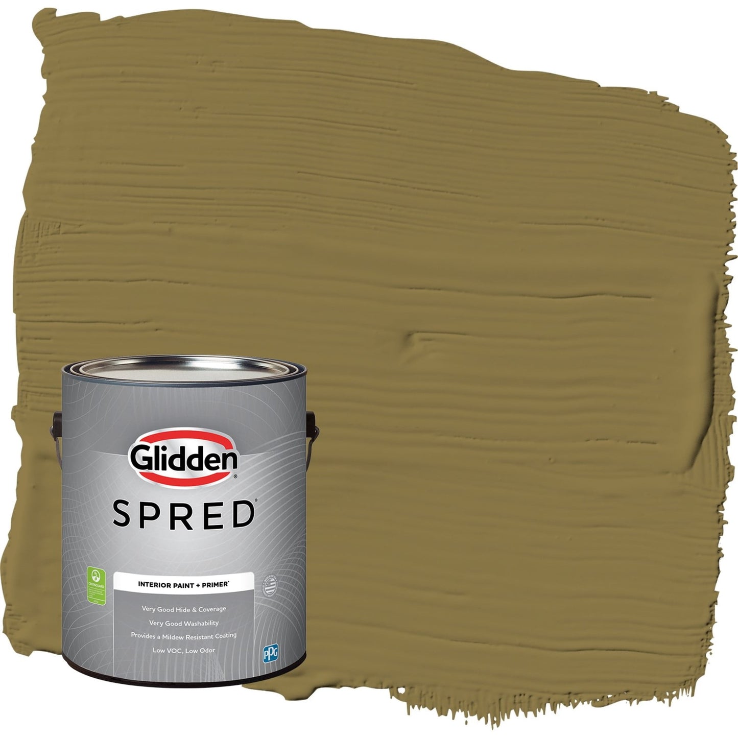 Glidden Spred Pickled Okra / Green, Semi-Gloss Interior Paint with Primer, 1 Gallon