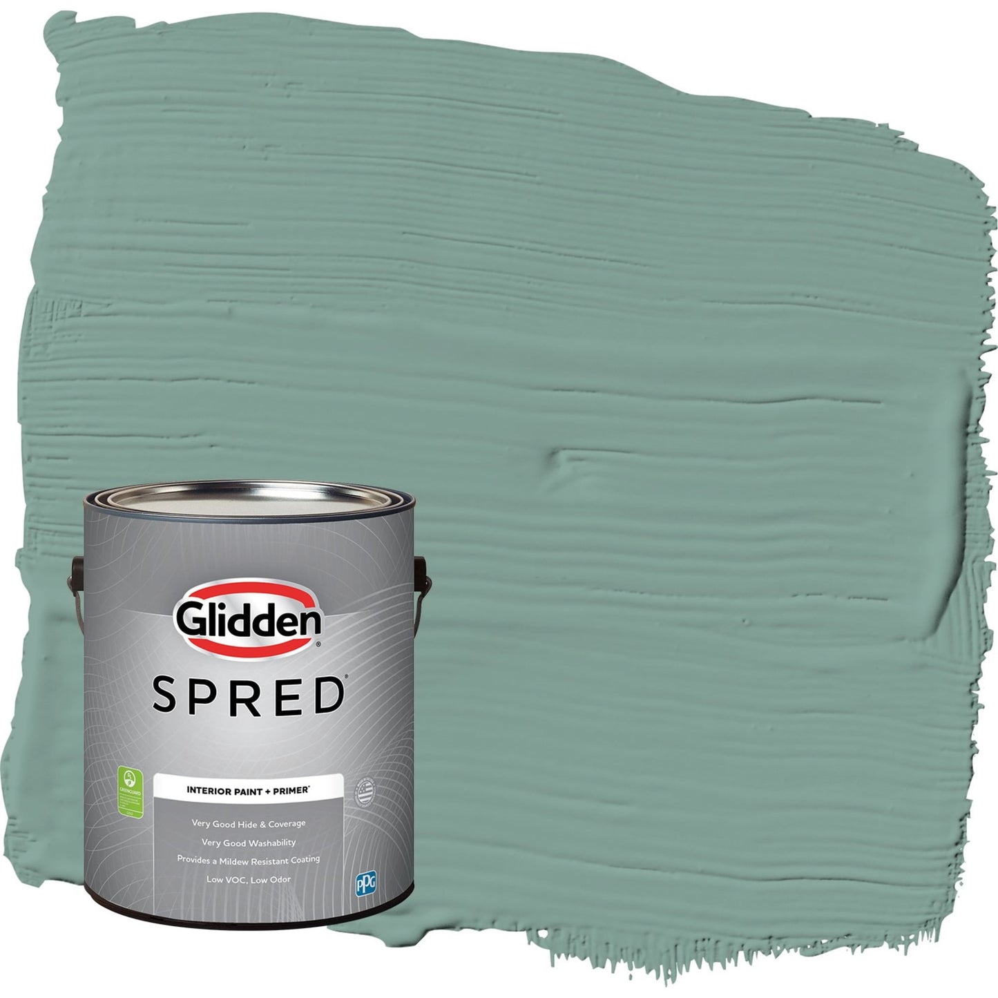 Glidden Spred Silver Laurel / Green, Flat Interior Paint with Primer, 1 Gallon