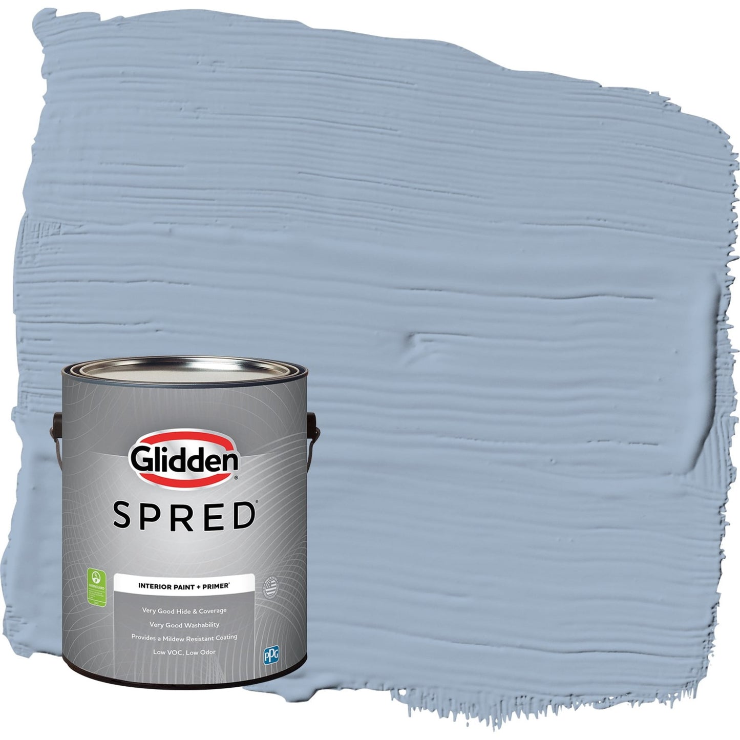 Glidden Spred Sterling Silver / Blue, Semi-Gloss Interior Paint with Primer, 1 Gallon