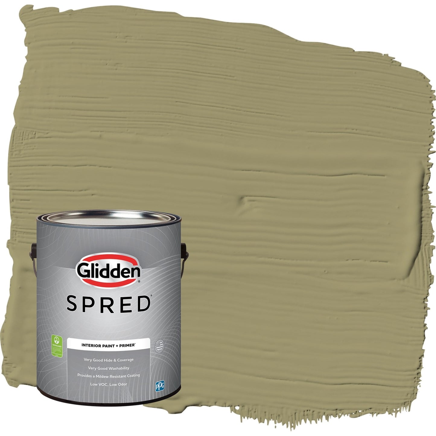 Glidden Spred Sweet Annie / Green, Flat Interior Paint with Primer, 1 Gallon