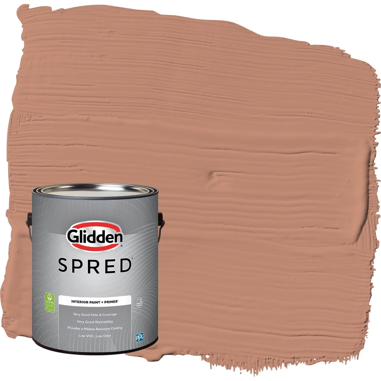 Glidden Spred Terrazzo Tan / Orange, Flat Interior Paint with Primer, 1 Gallon