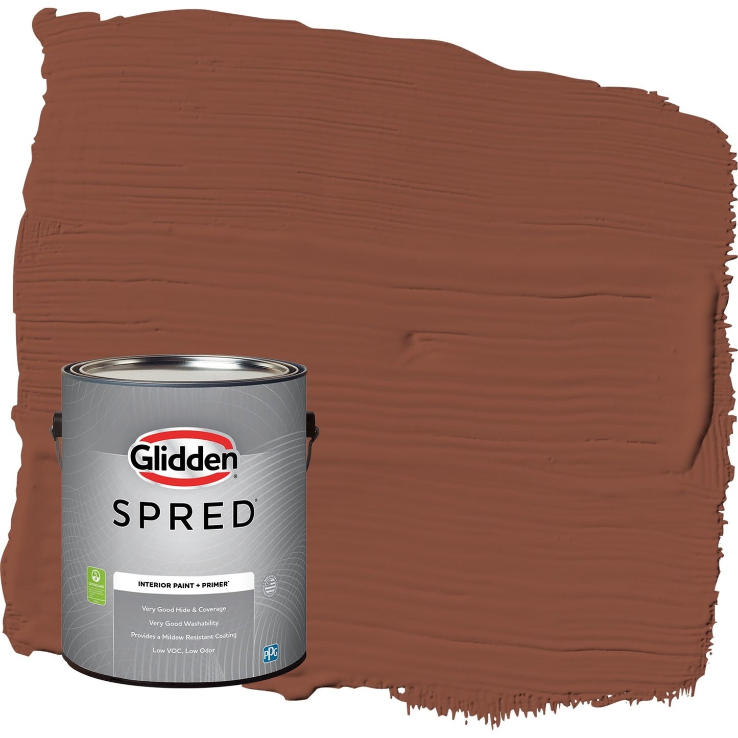 Glidden Spred Warm Wassail / Orange, Flat Interior Paint with Primer, 1 Gallon