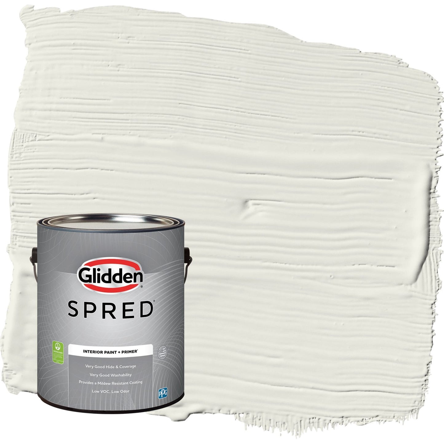 Glidden Spred Silvery Moon / Gray, Semi-Gloss Interior Paint with Primer, 1 Gallon