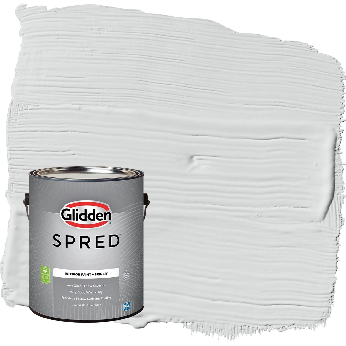 Glidden Spred Thin Ice / Gray, Flat Interior Paint with Primer, 1 Gallon