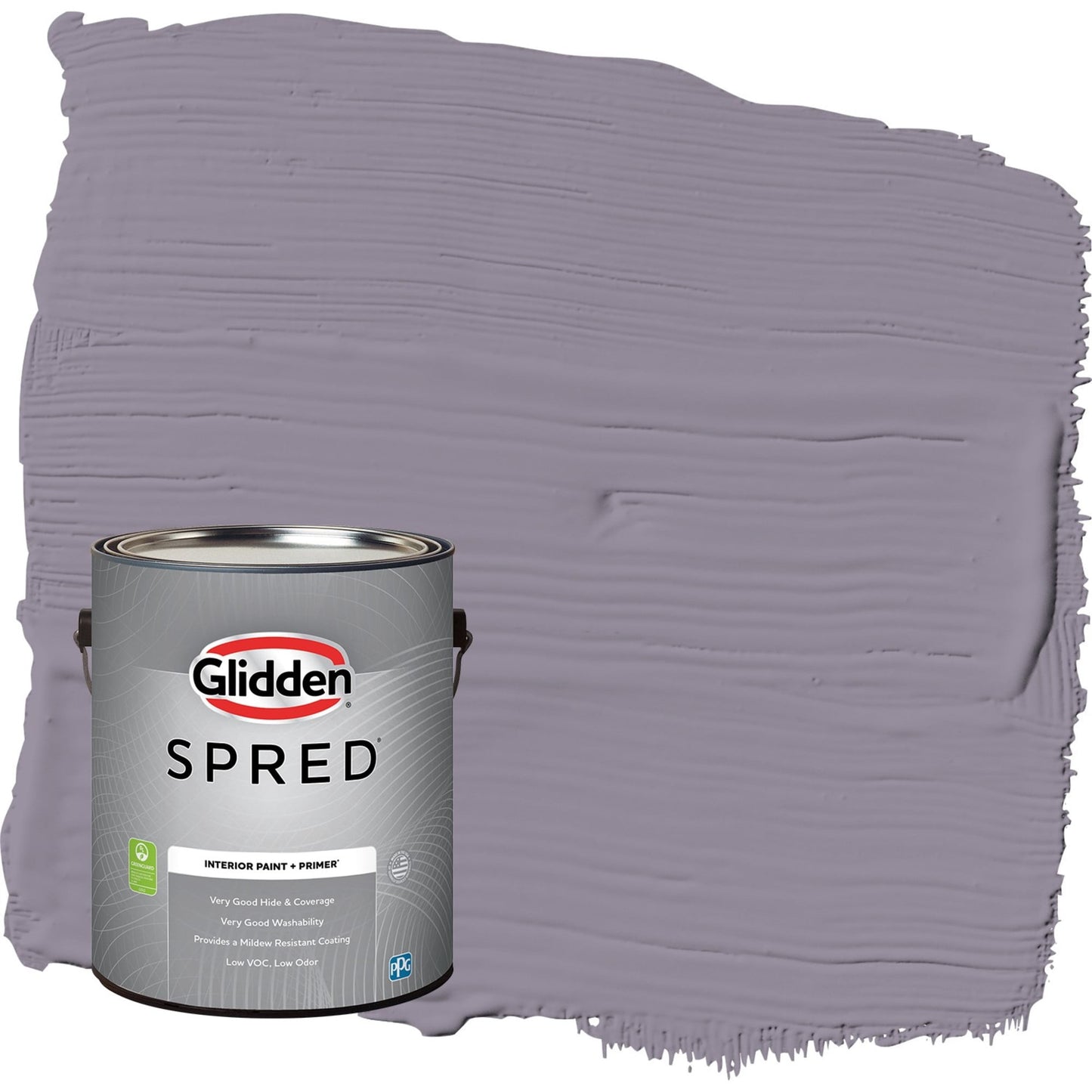 Glidden Spred Tin Lizzie / Purple, Flat Interior Paint with Primer, 1 Gallon