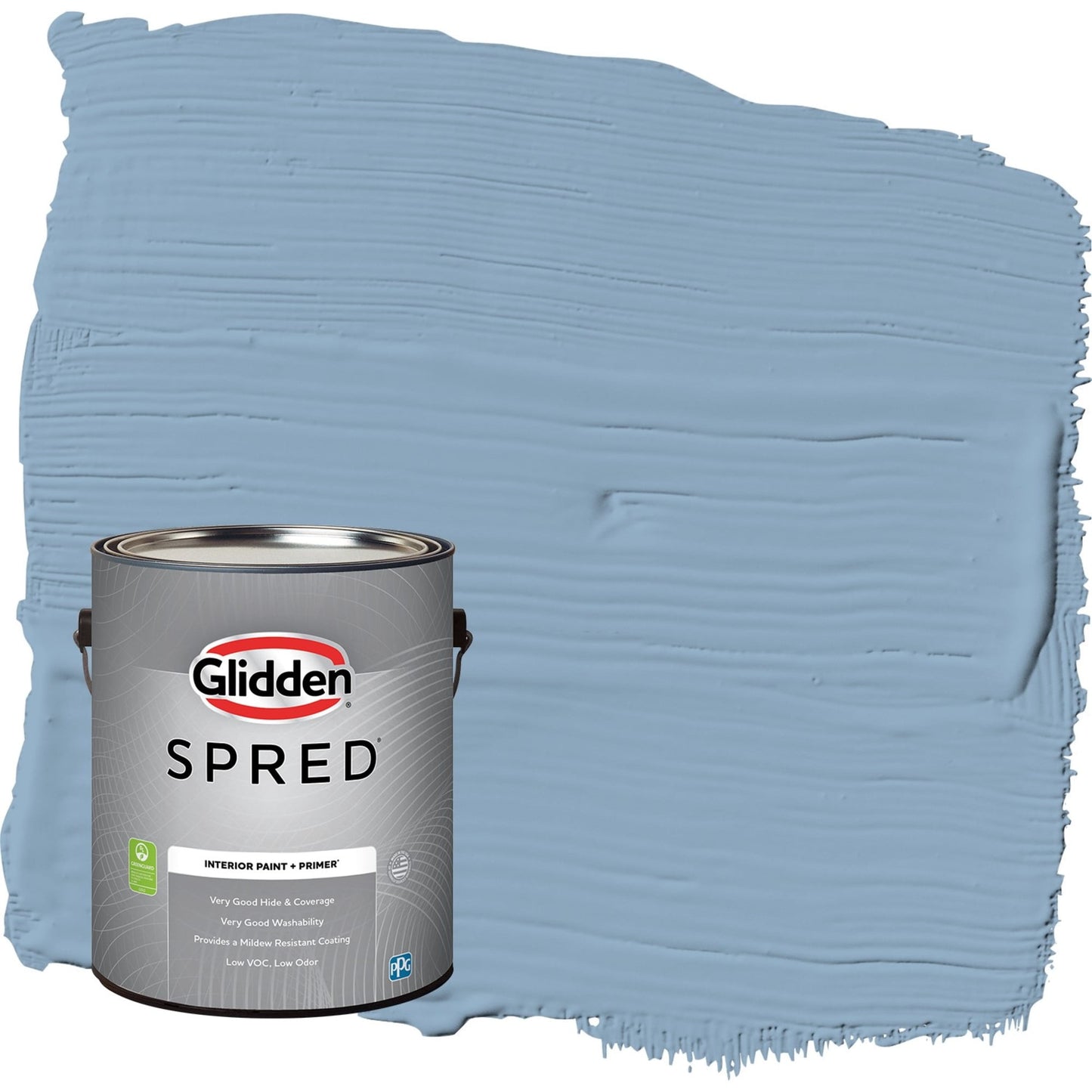 Glidden Spred Kaleidoscope / Blue, Flat Interior Paint with Primer, 1 Gallon
