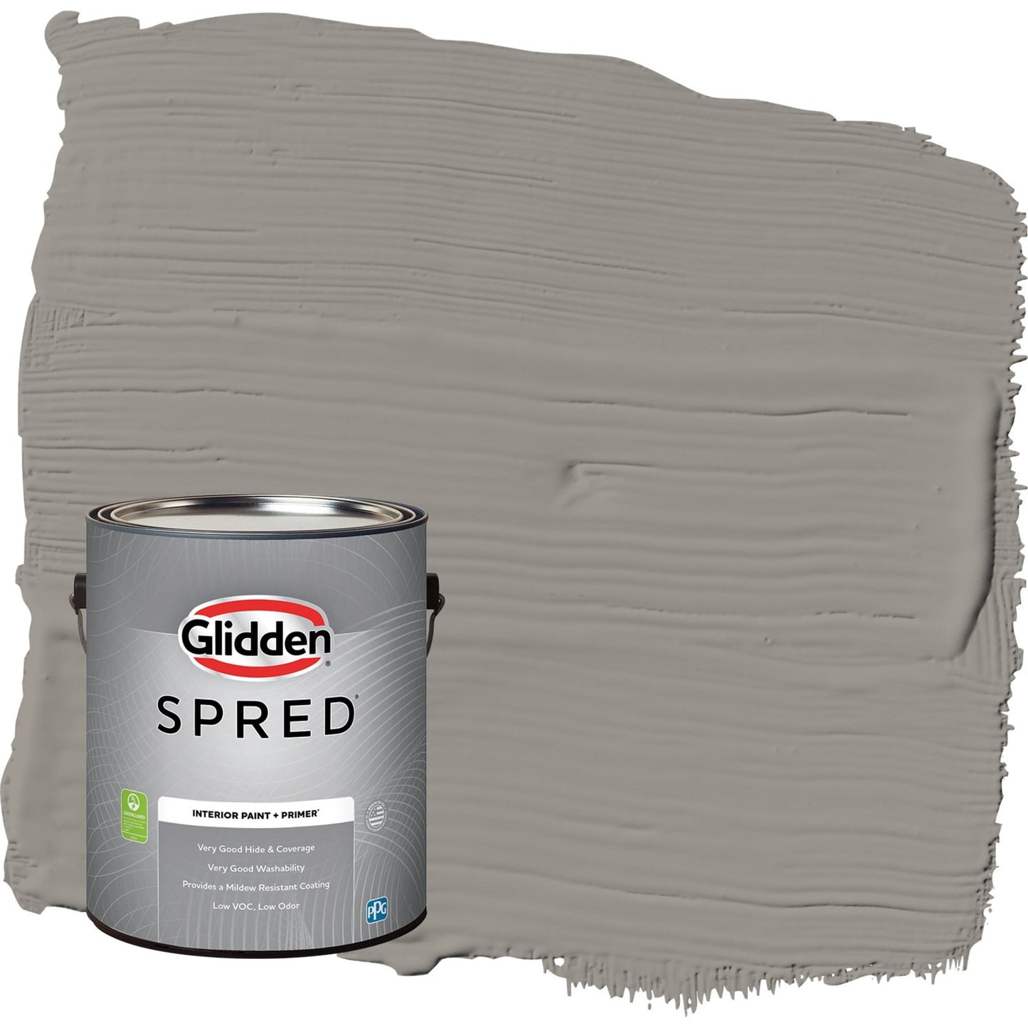 Glidden Spred Lazy Afternoon / Gray, Eggshell Interior Paint with Primer, 1 Gallon