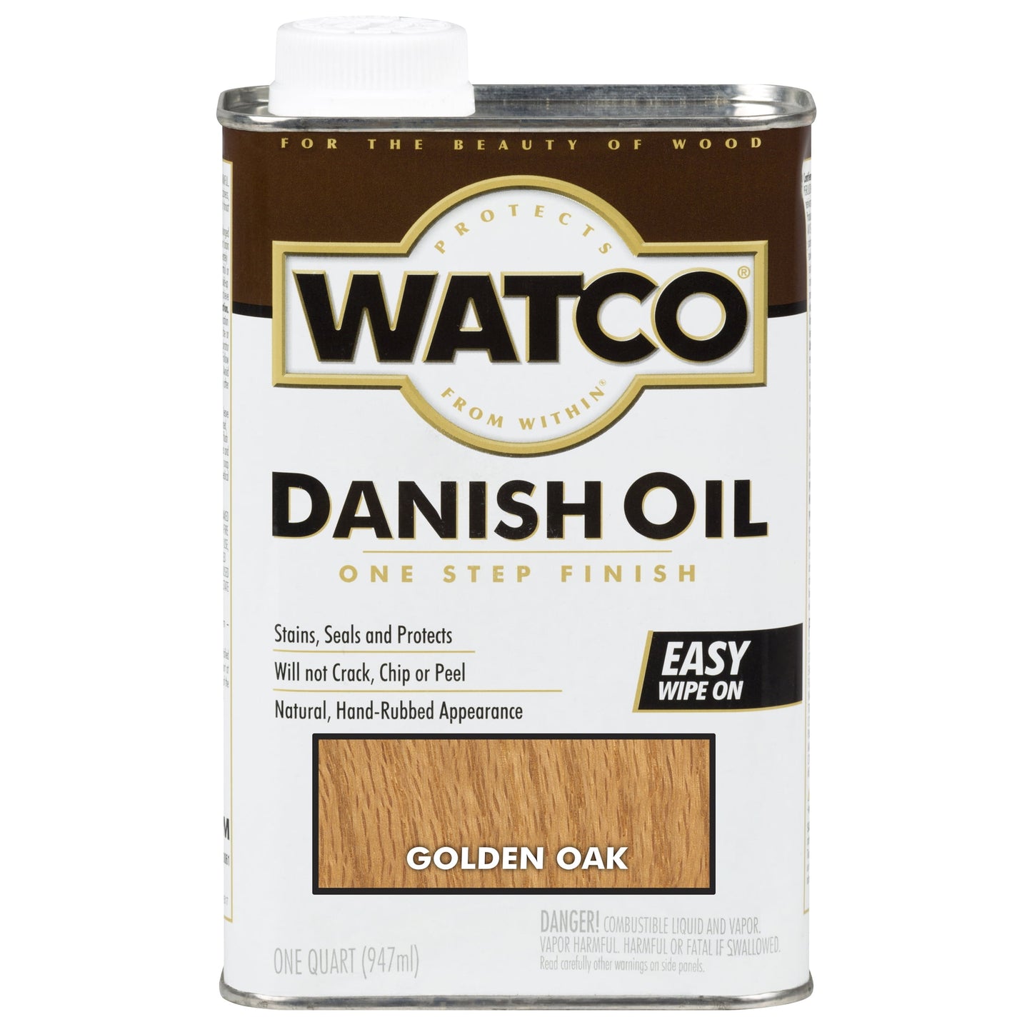 6 Pack, Golden Oak (275 Voc), Watco Danish Oil - 242210, Quart