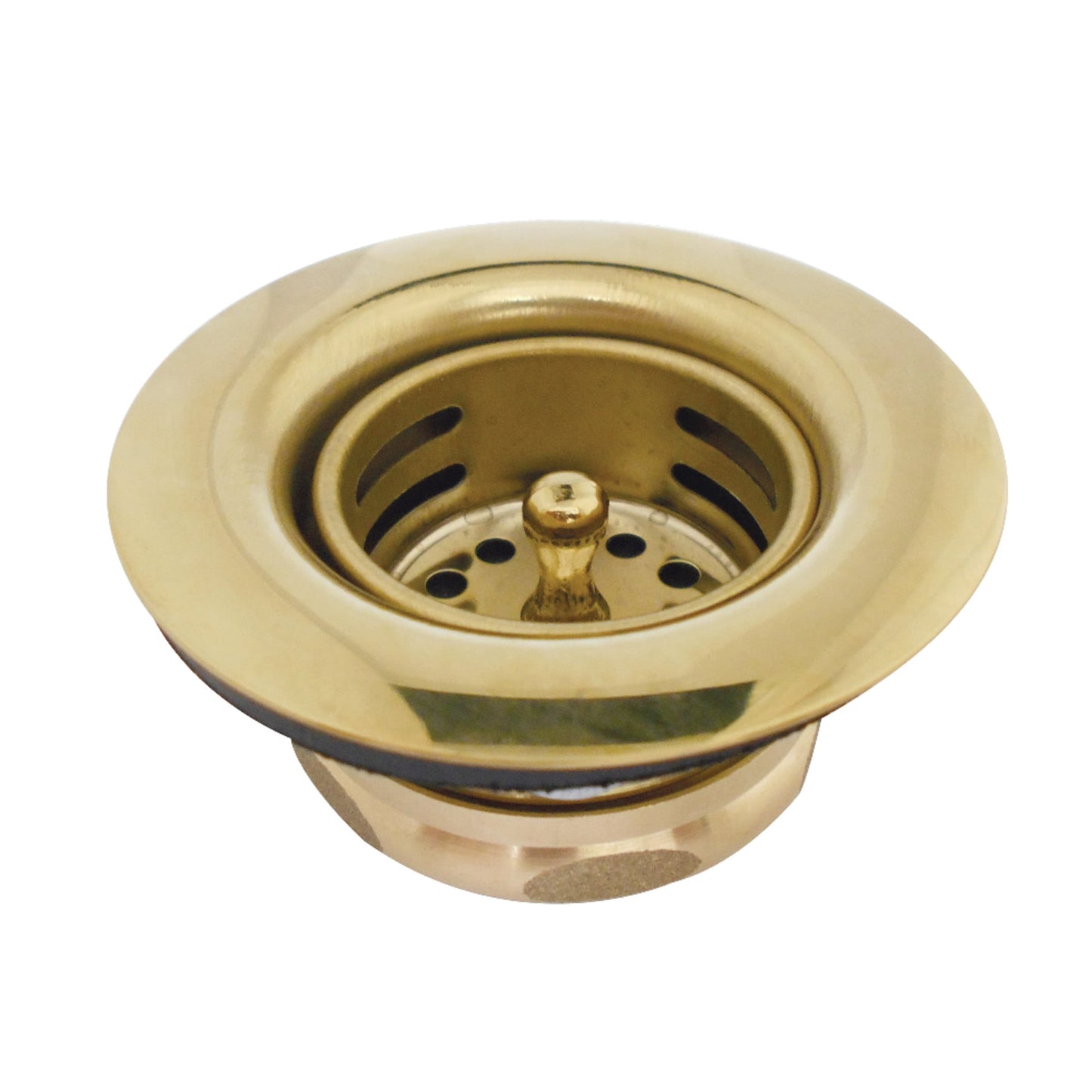 Kingston Brass K461BPB Stainless Steel Bar Sink Basket Strainer with Brass Nut in Polished Brass