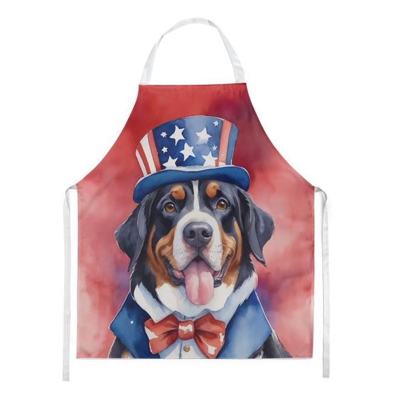 Greater Swiss Mountain Dog Patriotic American Apron 27 in x 30 in