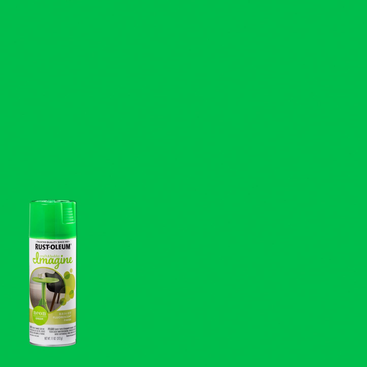 4 Pack, Green, Rust-Oleum Craft & Hobby Imagine Neon Spray Paint- 345654, 11 oz.