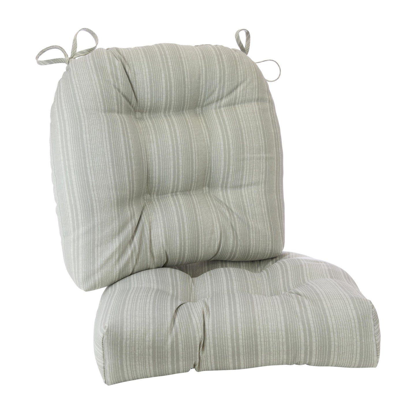 Gripper Non Slip 15" x 16" Boardwalk Stripe Chair Cushion, Set of 2