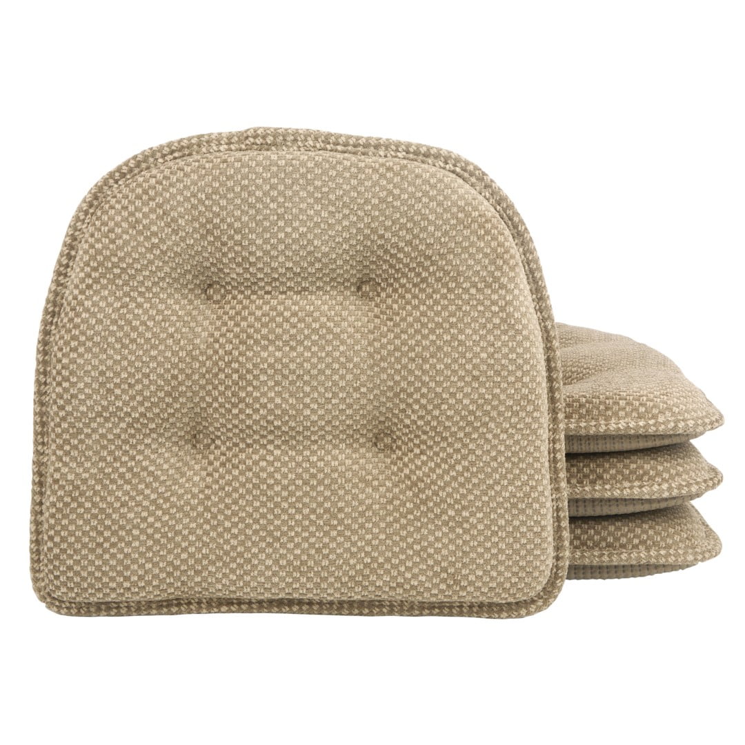 Gripper Non-Slip 15" x 16" Rembrandt Tufted Chair Cushions, Set of 4