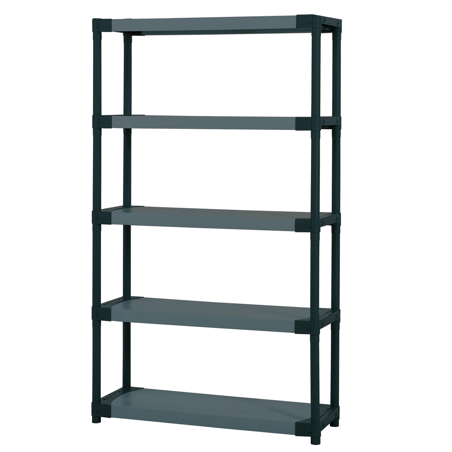 Grosfillex 36" Plastic Resin 5-tier Shelving Unit 1,000 lbs Total Capacity