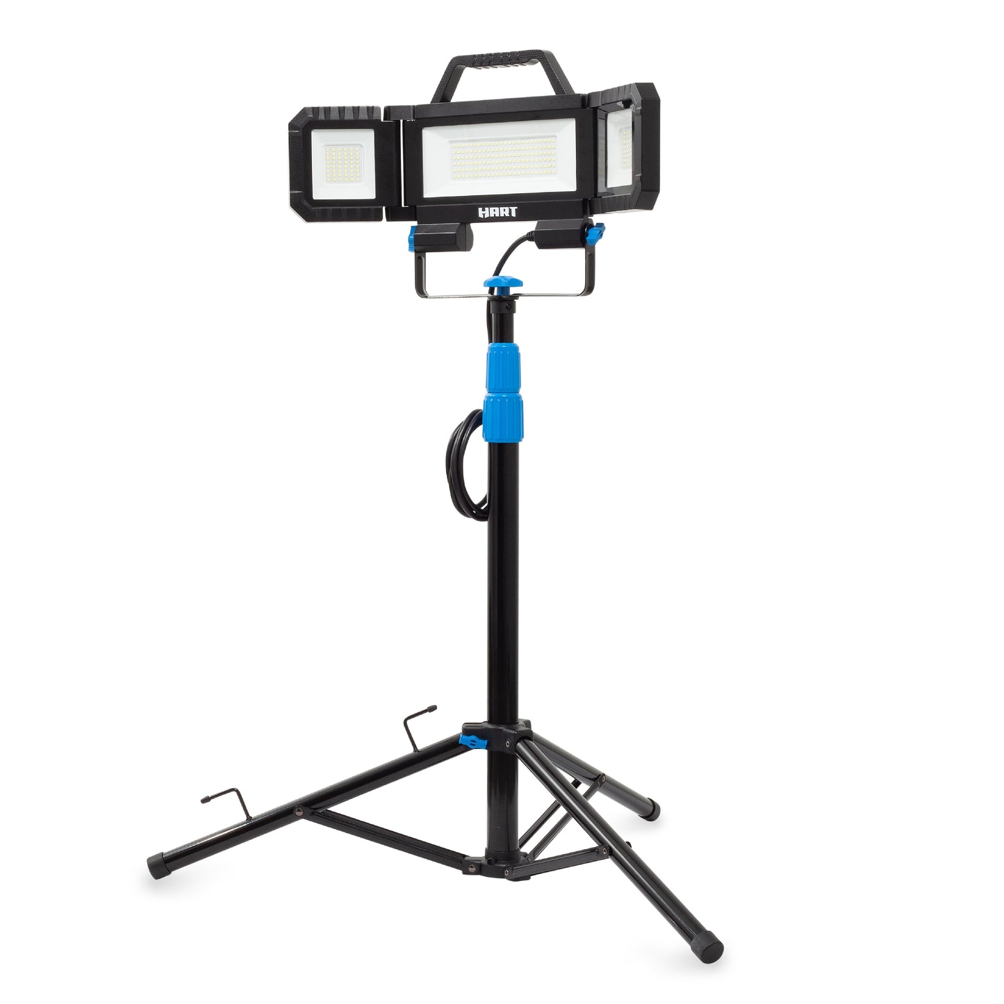 HART Multi-Directional LED 3-Head 7000 Lumen Work Light with Tripod, Adjustable, 7000 Lumens