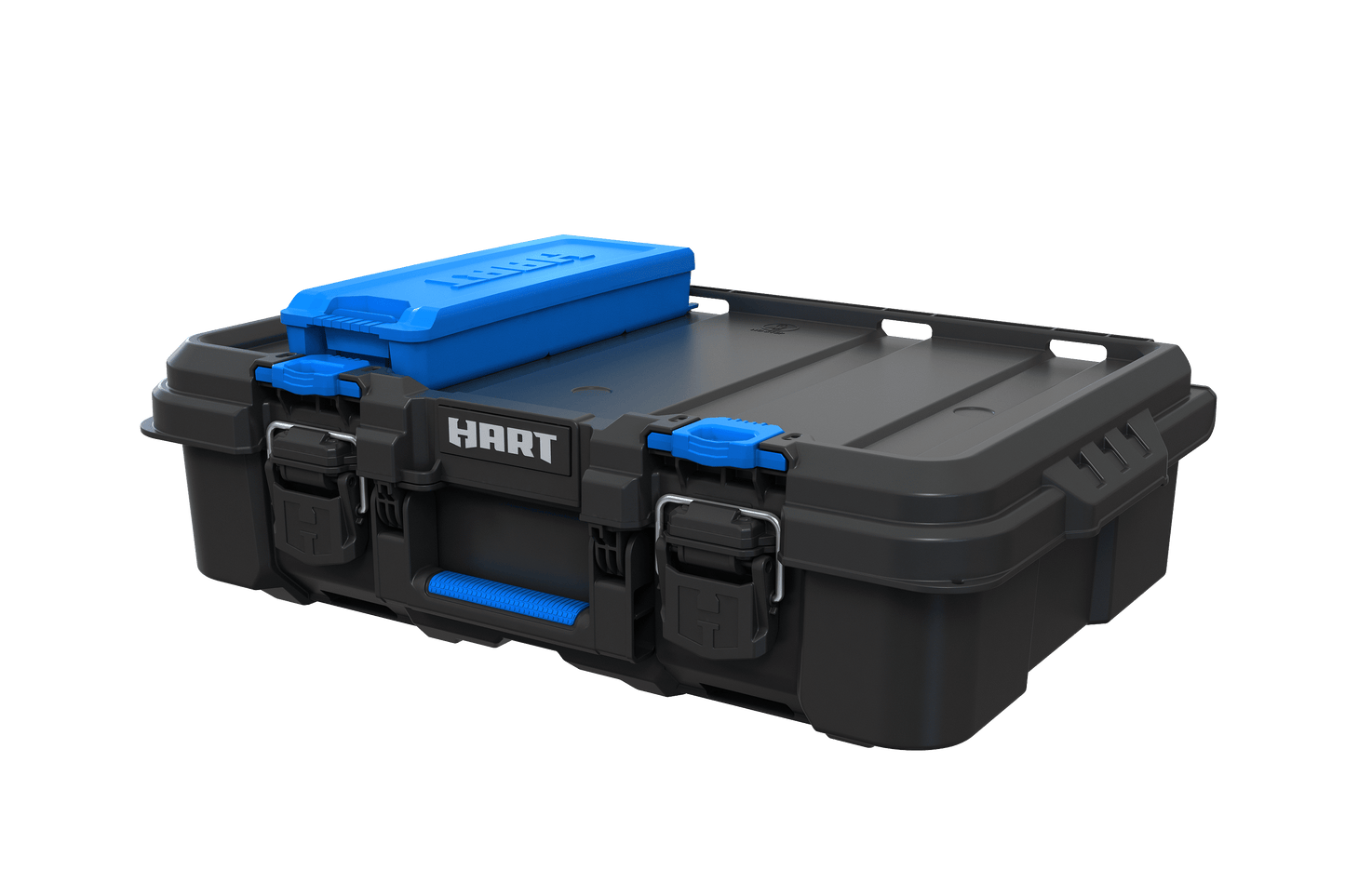HART Stack System Tool Box with Small Blue Organizer & Dividers, Fits HART's Modular Storage System