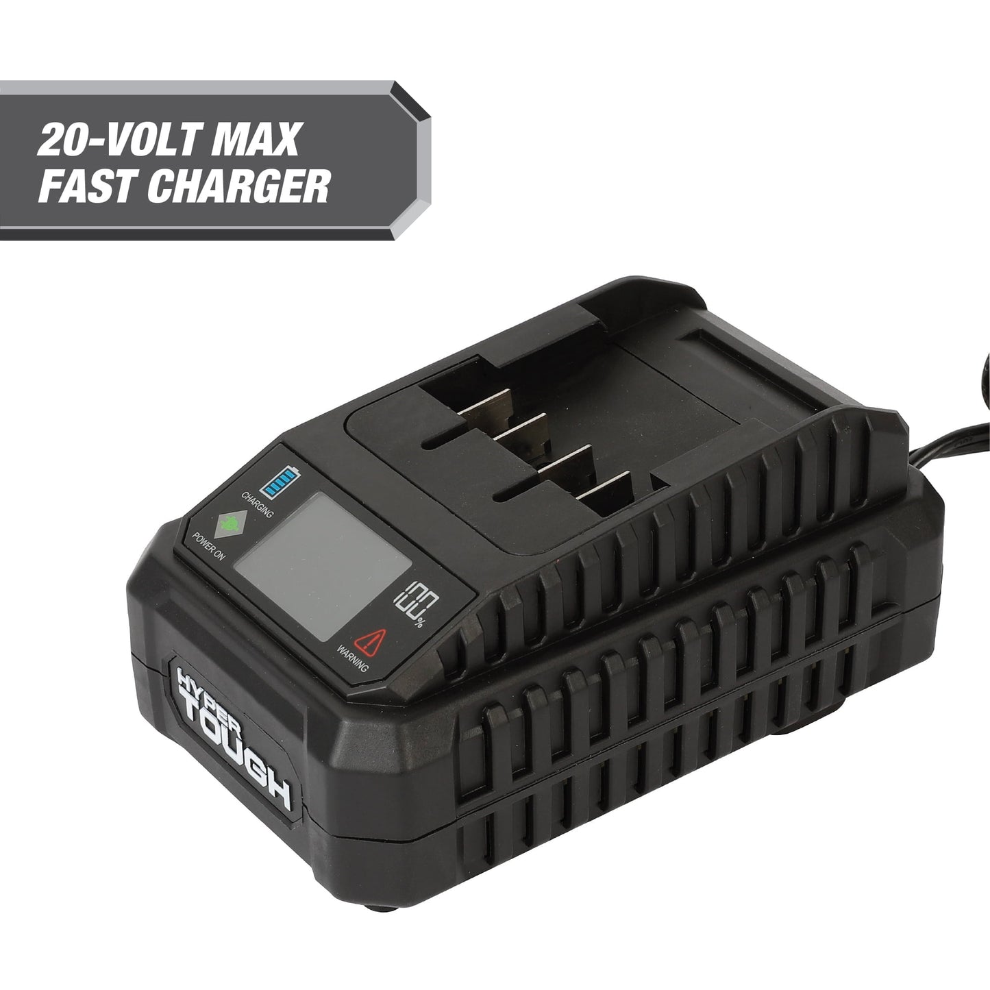Hyper Tough 20V Lithium-ion Battery Charger with Digital Screen