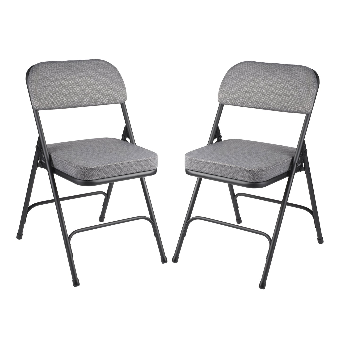 Hampden Furnishings Bernadine Collection Deluxe Vinyl Padded Folding Chair, Black, Pack of 2