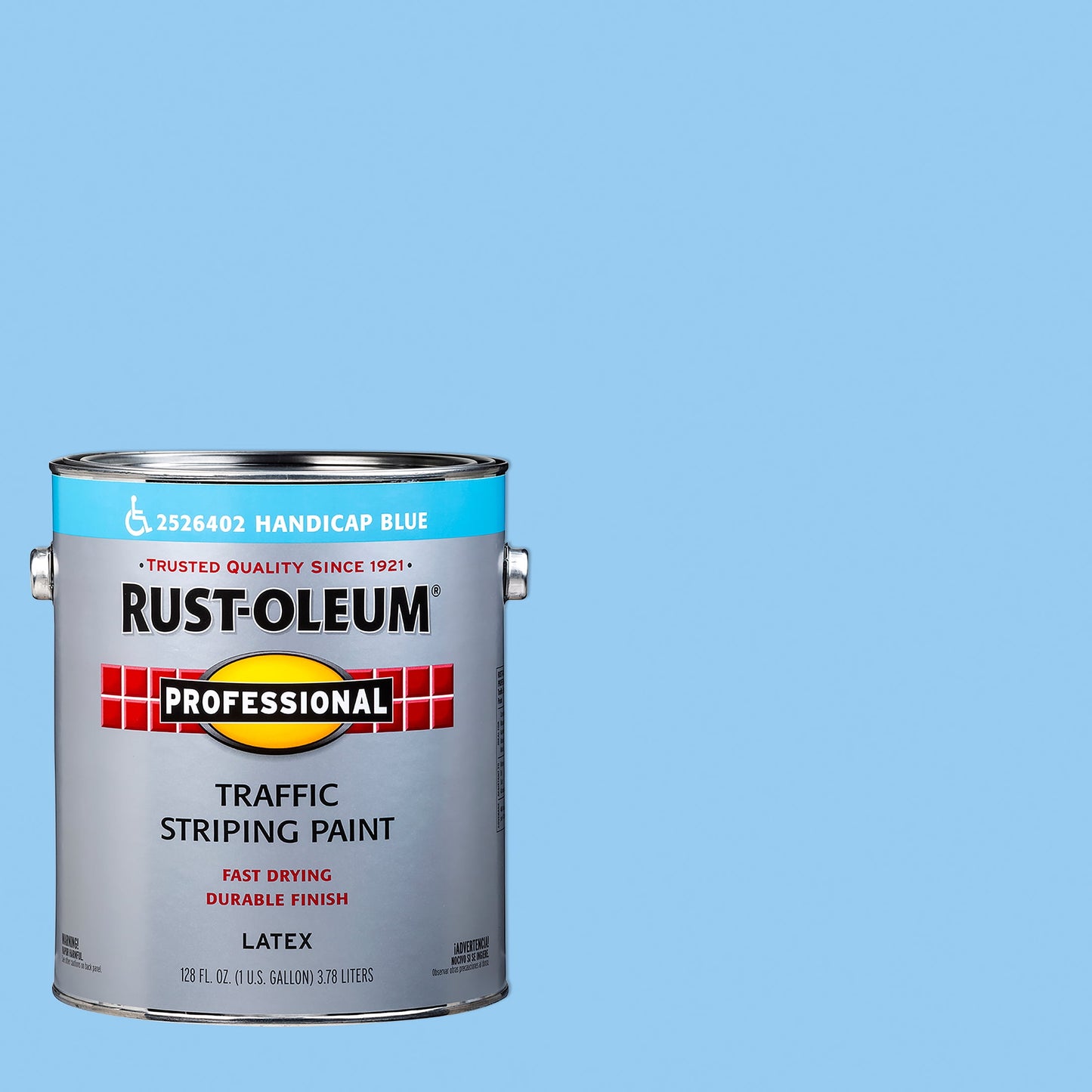 2 Pack, Handicap Blue (150 Voc), Rust-Oleum Professional Flat Traffic Striping Paint- Gallon