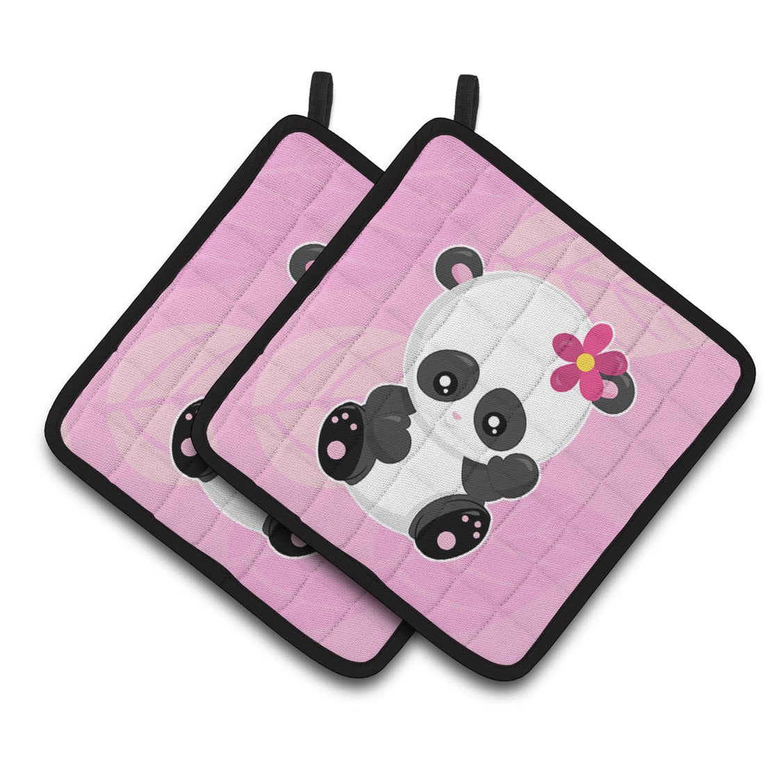 Hey Ya'll Panda Pair of Pot Holders