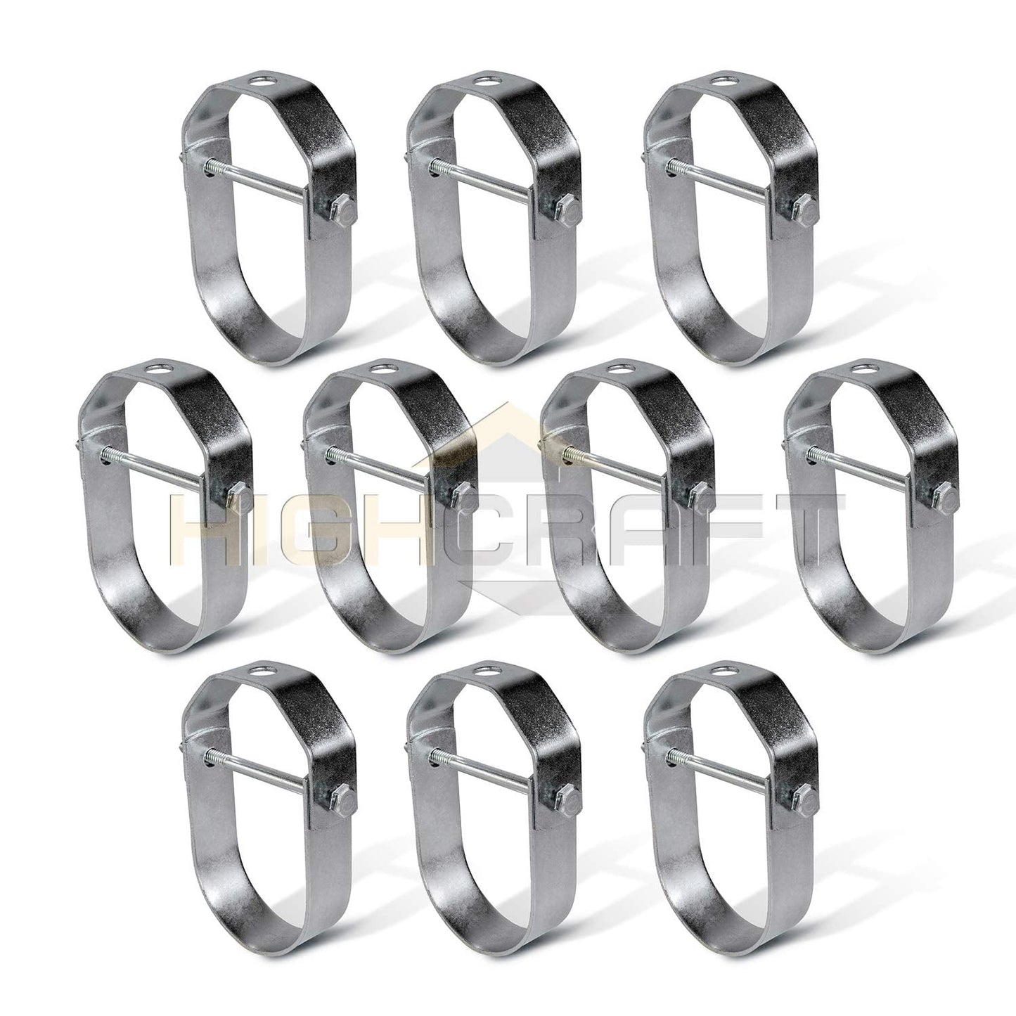 Highcraft 1-1/2" Clevis Hanger for Vertical Pipe Support Steel (10-Pk)