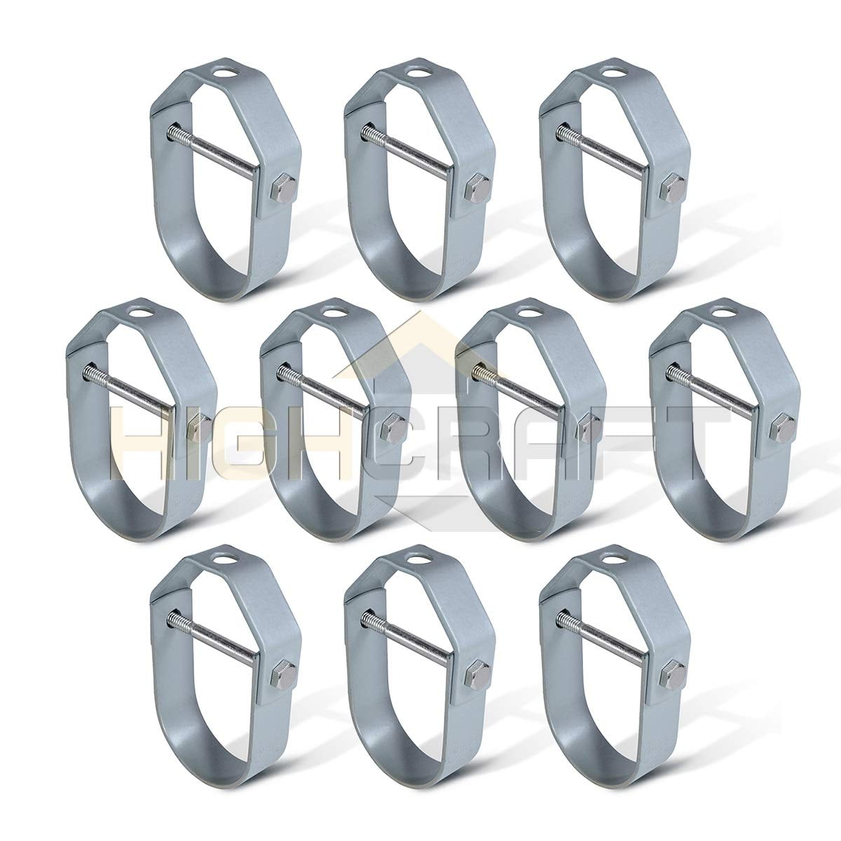 Highcraft 1/2 in. Clevis Hanger for Vertical Pipe Support in Light-Duty Epoxy Coated Steel (10-Pack)