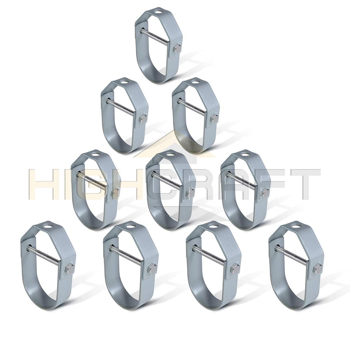 Highcraft 1/2 in. Clevis Hanger for Vertical Pipe Support in Standard Epoxy Coated Steel (10-Pack)