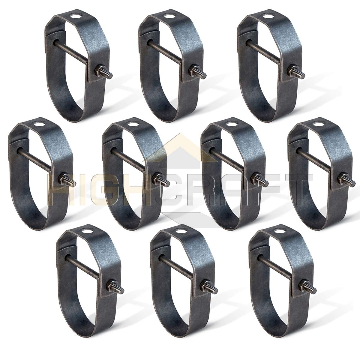 Highcraft 3/4 in. Clevis Hanger for Vertical Pipe Support in Light Duty Uncoated Steel (10-Pack)