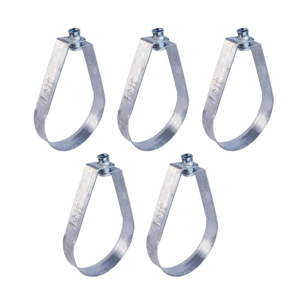Highcraft 4" Swivel Loop Hanger for Vertical Pipe Support Steel (5-Pk)