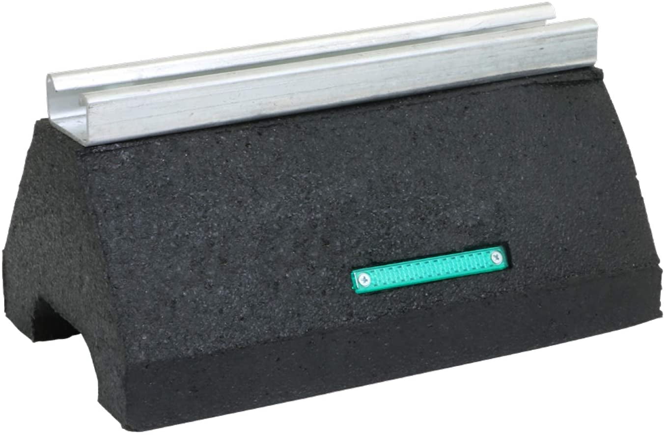 Highcraft CST-10T Rooftop Pipe Support Block with Galvanized Steel Strut- Sleeper Curb Replacement- Solid Conduit Standoff Cradle- 750 lb. capacity- 5-3/4 x 9-3/4 in., High Grade Recycled Rubber