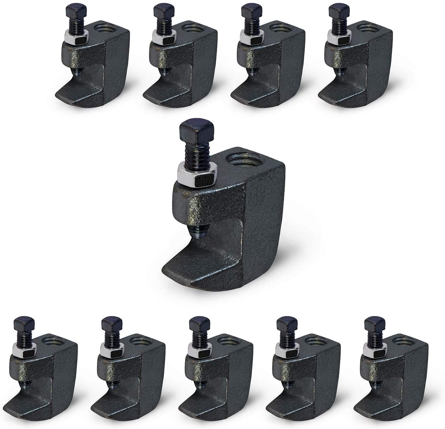Highcraft Junior Beam Clamp for 1/2 in. Threaded Rod, Uncoated Steel (10-Pack)
