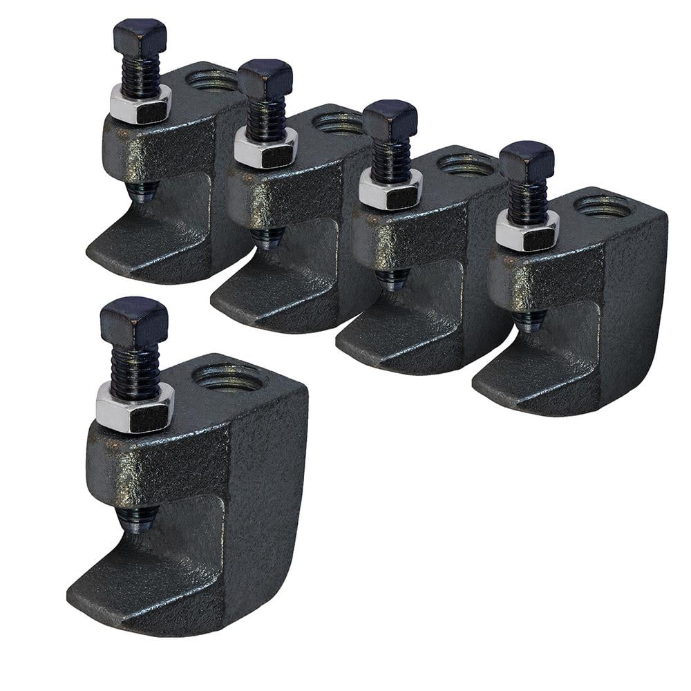Highcraft Junior Beam Clamp for 3/4 in. Threaded Rod, Uncoated Steel (5-Pack)