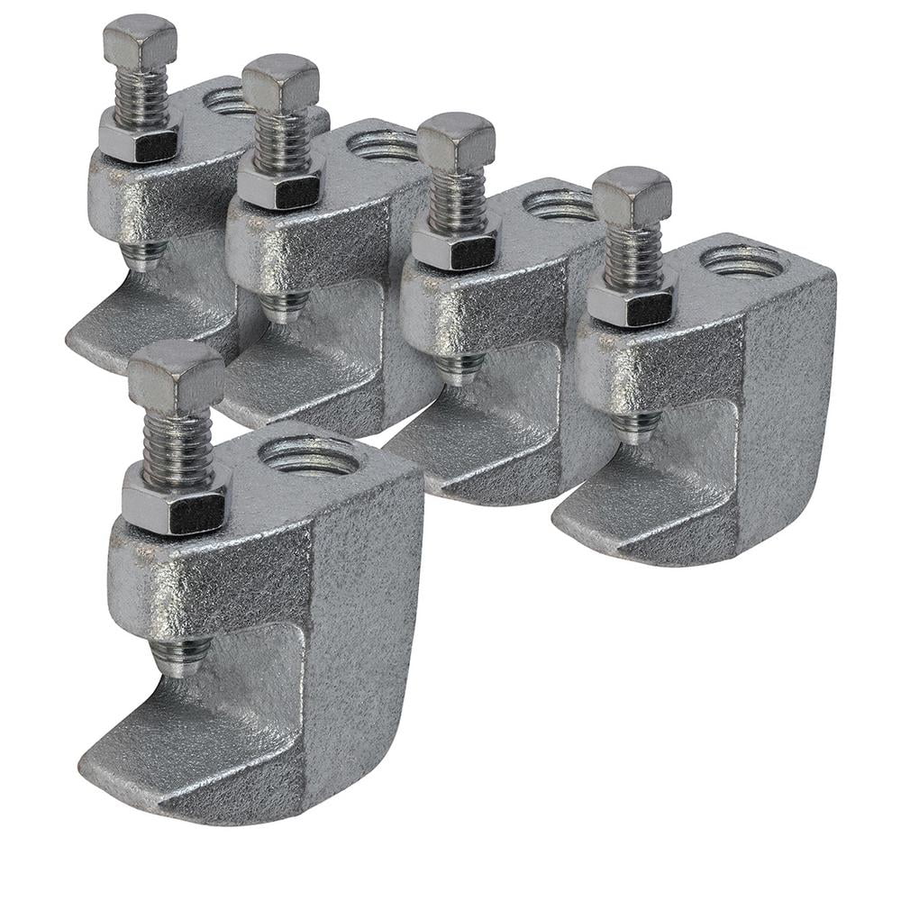 Highcraft Junior Beam Clamp for 5/8 in. Threaded Rod in Electro Galvanized Steel (5-Pack)