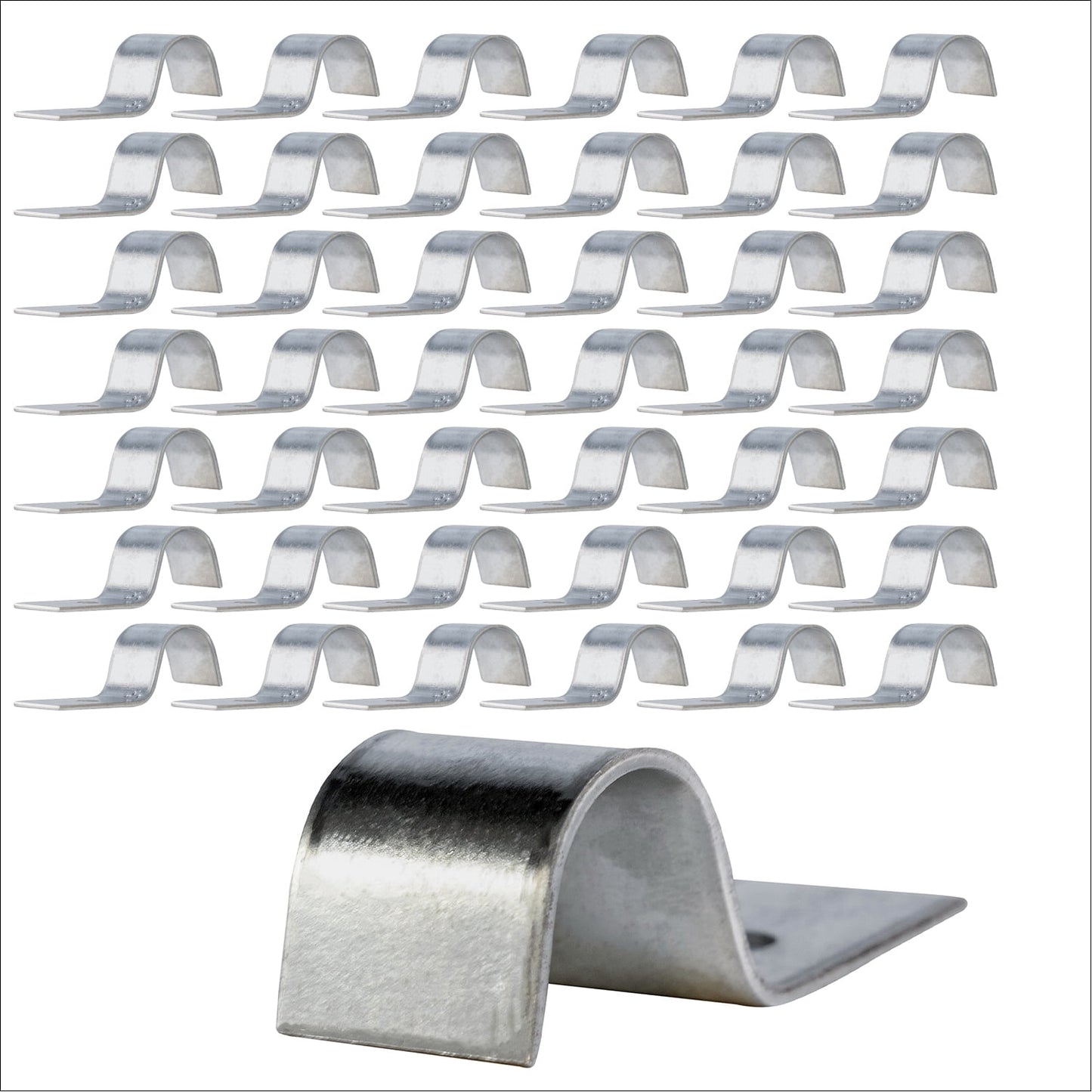 Highcraft One Hole Pipe Strap U-Bracket, 1", Galvanized,100 Pk