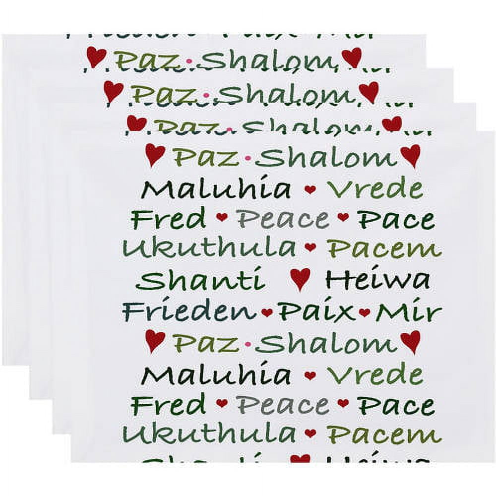 Holiday Essence Words of Peace Word Print Placemat