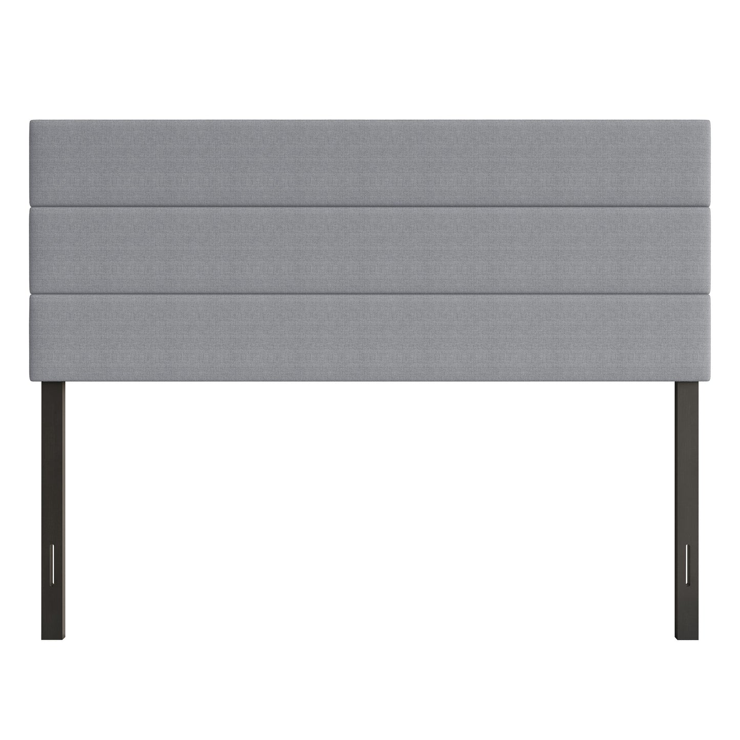 Home Design Etta King Upholstered Headboard with Channel Tufting and Foam Padding, Gray, Easy assembly