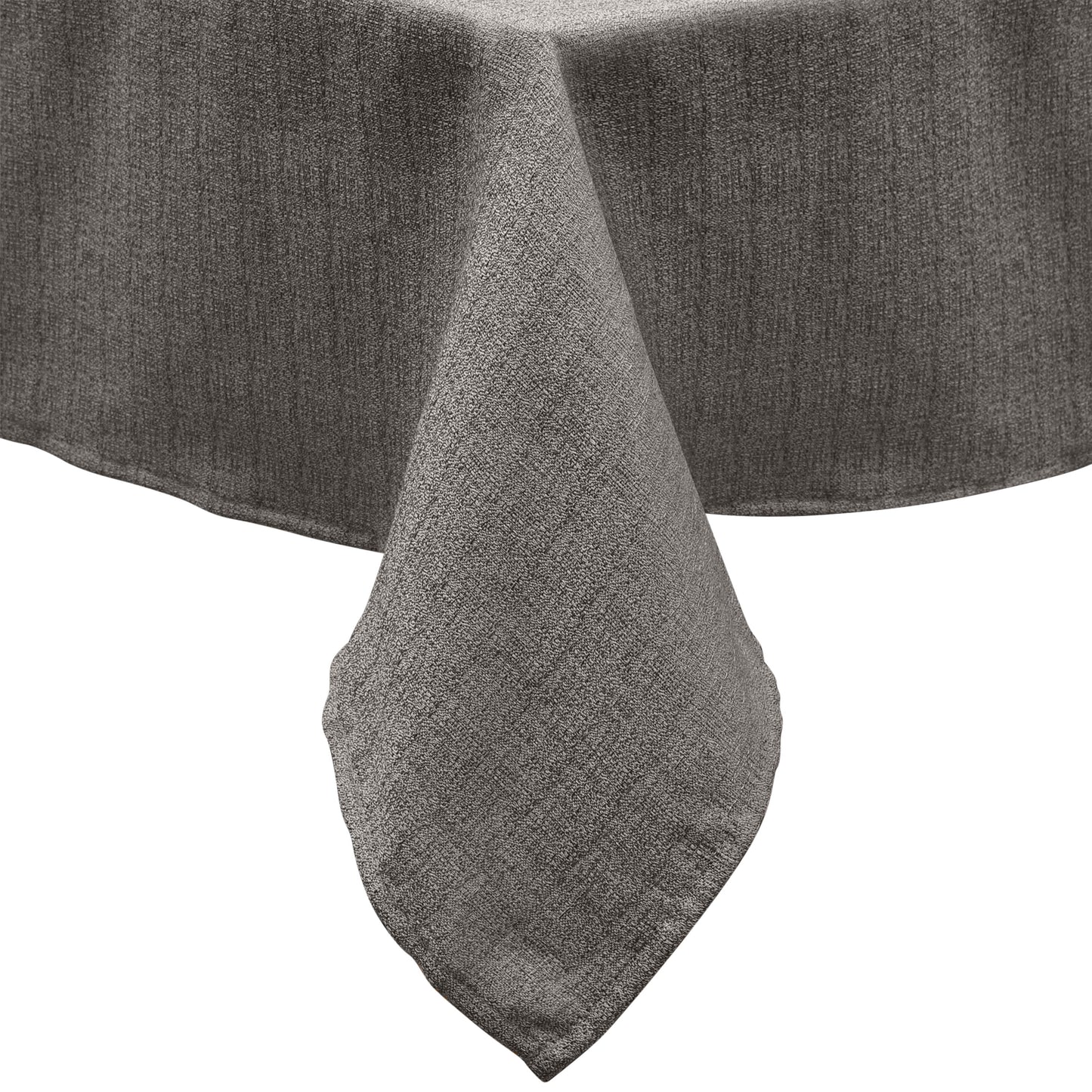 Home Details Chic & Rustic 70"x 160" Rectangle Polyester Tablecloth in Silver