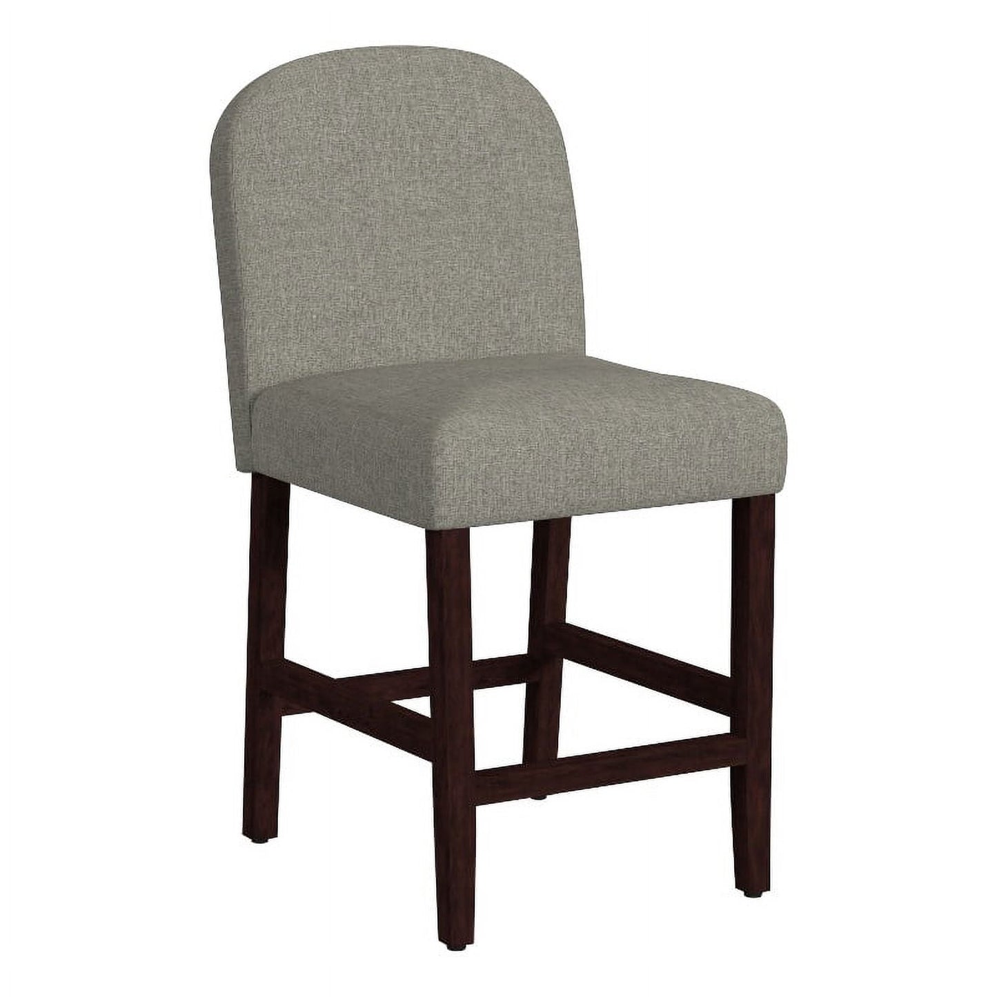 HomePop 27" Indoor Rounded Back Upholstered Counter Stool, Gray