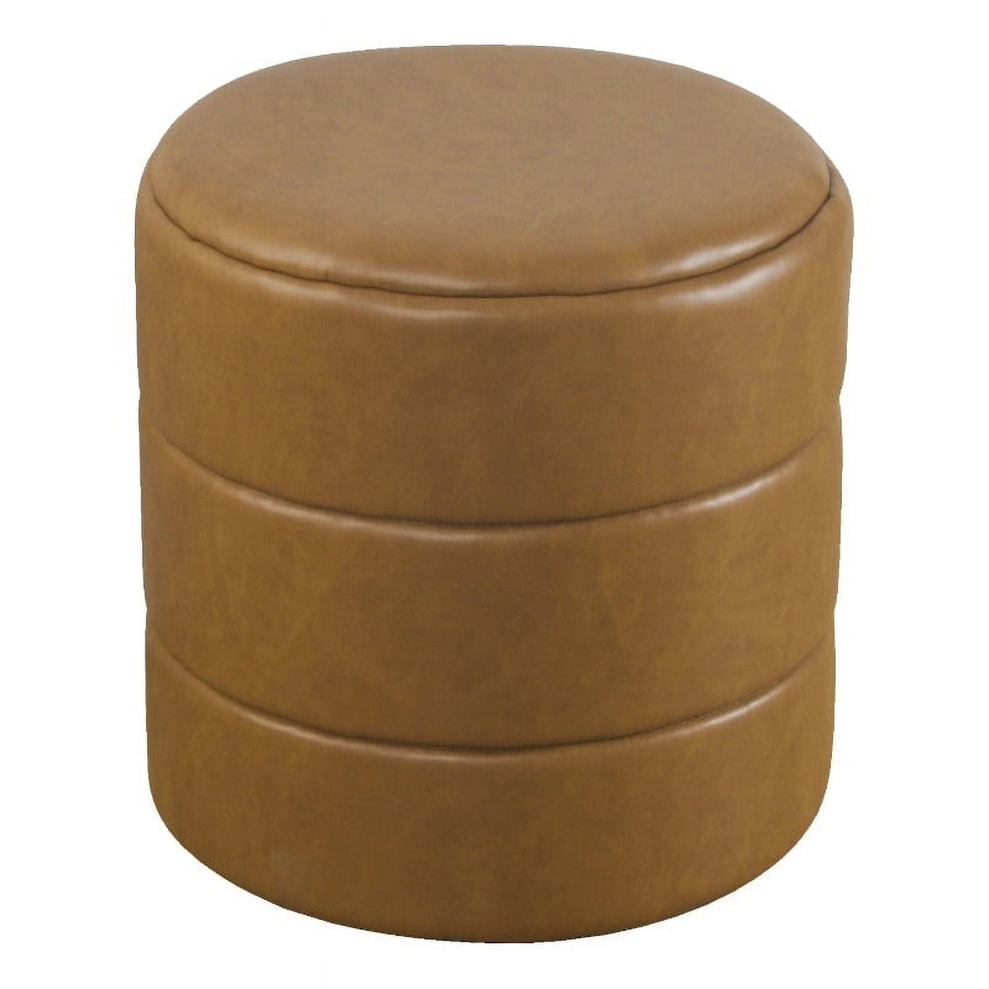 HomePop Otomana Redonda Tapizada - Bouclé Crema