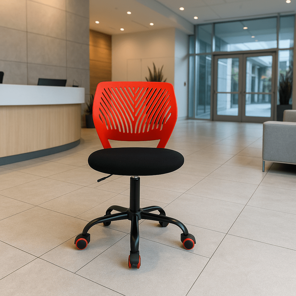 Homy Casa Modern Swivel Office Lobby Reception Chair for Professional Waiting Room, Sienna Black
