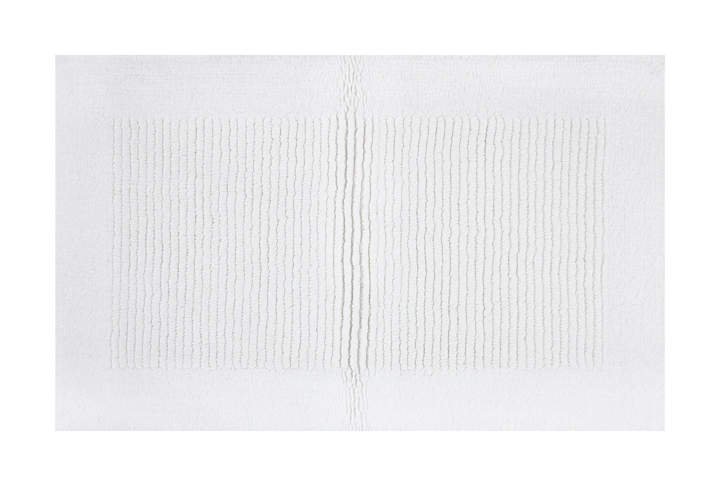 Hotel Style White 2-Piece Egyptian Cotton Reversible 17" x 24" Bath Rug Set