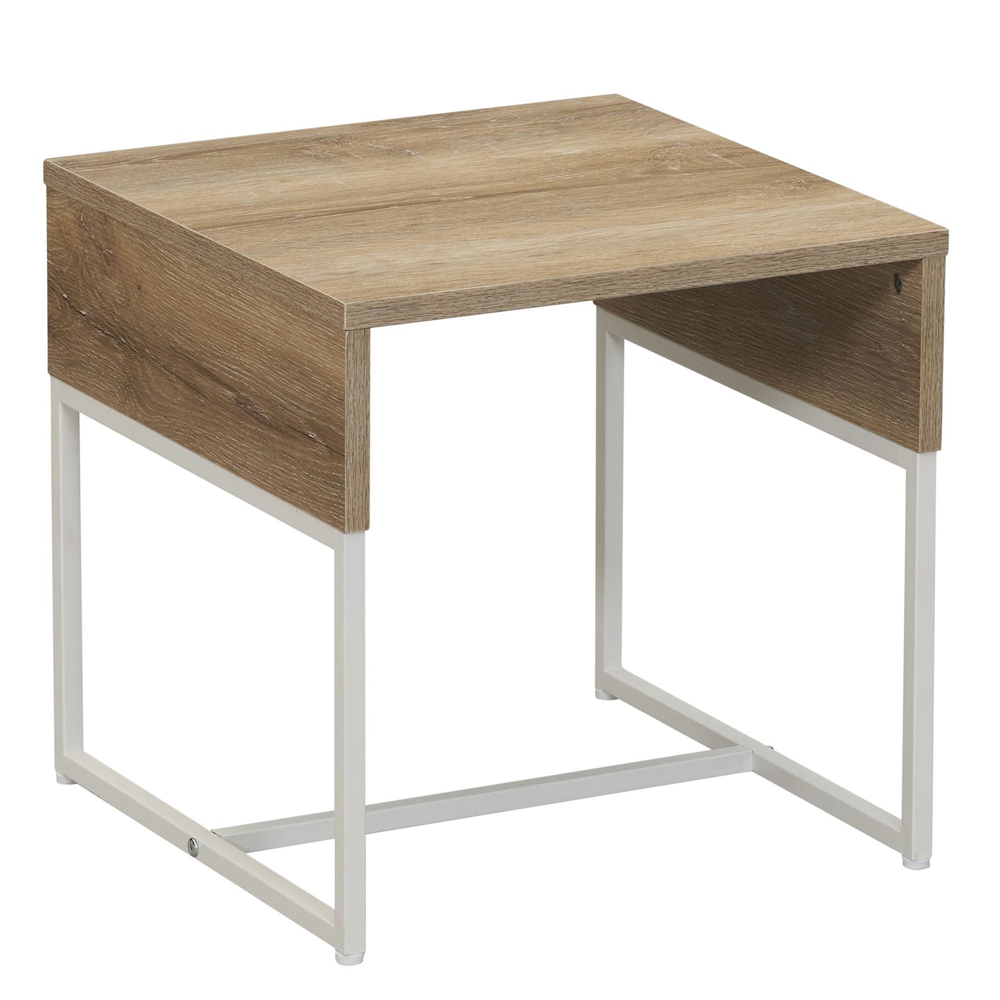 Household Essentials Wrap Modern End Table, Coastal Oak