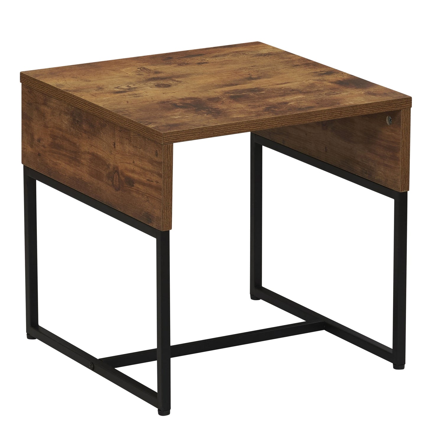 Household Essentials Wrap Modern End Table, Rustic Hickory