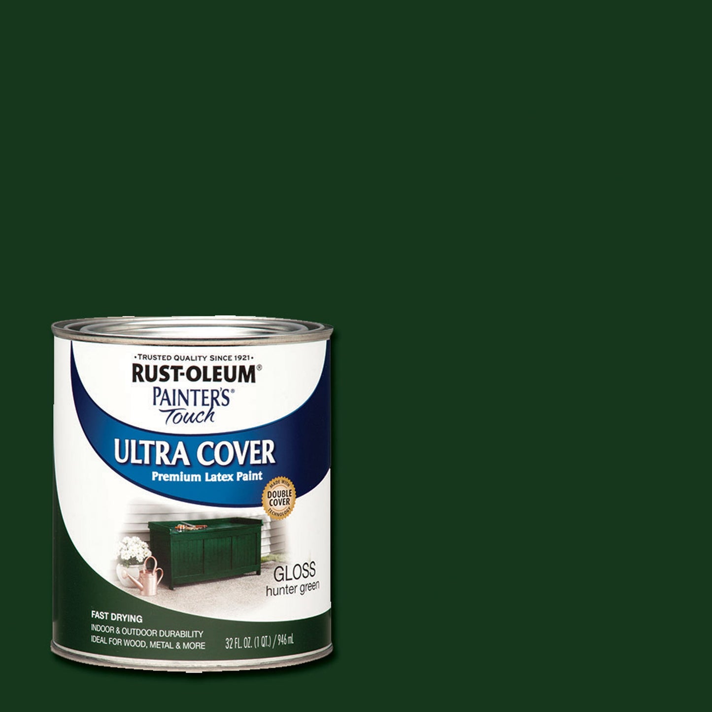 Hunter Green, Rust-Oleum Painter's Touch Ultra Cover Gloss, Quart, 2 Pack