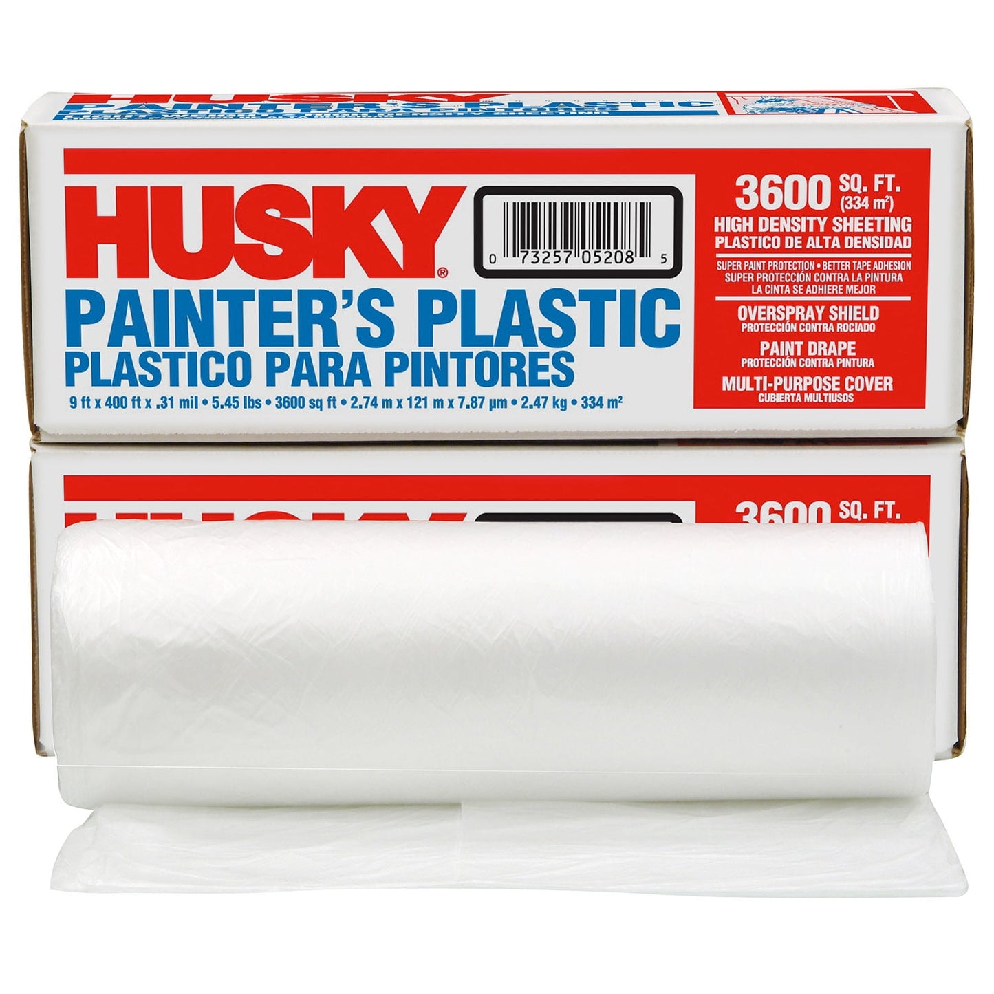 Husky High Density Painter's Plastic, Clear, 9 ft. x 400 ft.